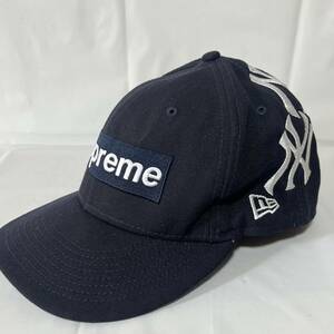 Supreme×NEW ERA シュプリーム ニューエラ　ロゴ総柄刺繍　キャップ帽子　60.6cm