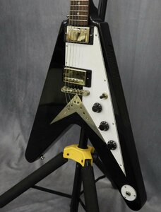 ☆ Epiphone エピフォン Flying V Ebony エレキギター ♯21051530676 ケース付き ☆中古☆