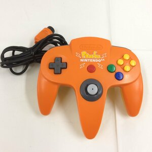 f079*80 【可動品】 NINTENDO 64 コントローラー ピカチュウバージョン オレンジ＆イエロー NUS-005