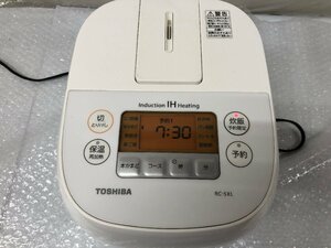 k150*120 【やや傷汚れ有】 通電OK TOSHIBA 東芝 IHジャー 炊飯器 （3合炊き） ホワイト RC-5XL-W 2018年製