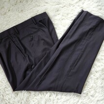 アルマーニ【G LINE ラムウール スーパー130 希少サイズ48 L】ARMANI COLLEZIONI スーツ セットアップ ジャケット パンツ 黒 ブラック_画像7