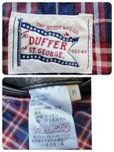 ダファー【ライダースジャケット ラムレザー チェック柄 M】DUFFER of ST.GEORGE レザージャケット 羊革 ブラック 黒 シングル ダブルZIP_画像10