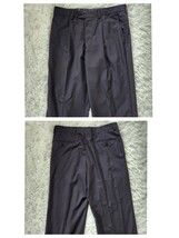 アルマーニ【G LINE ラムウール スーパー130 希少サイズ48 L】ARMANI COLLEZIONI スーツ セットアップ ジャケット パンツ 黒 ブラック_画像8