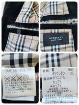 バーバリー ブラックレーベル【超人気商品 ベロア 銀ボタン 希少サイズ L】BURBERRY BLACKLABEL テーラードジャケット ノバチェック_画像10