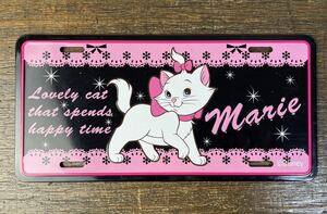 Disney マリー ナンバープレート 看板 キャラクタープレート ライセンスプレート ディズニー 猫 マリーちゃん Marie 11-2