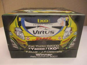 YACCO IXO フィアット プント S2000 ラリー コンドロス 2007 優勝 #1 F.デュバル 1/43 FIAT PUNTO WINNER RALLY CONDROZ イクソ