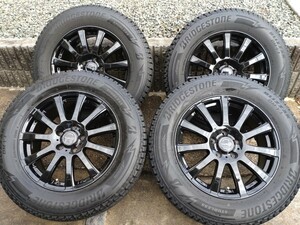 【バリ溝良品 】ブリジストン ブリザック DMV3 2021年製 225/65R17 スタッドレスタイヤホイール4本セット RAV4 CX-5 ハリアーなど