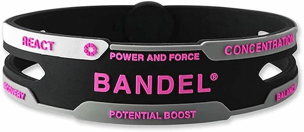 新品 送料無 正規品 BANDEL Ｌサイズ バンデル REACT リアクトブレスレット ブラック ピンク 黒 ブレス パワーバランス コーティング