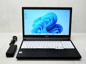 ☆第8世代☆富士通☆LIFEBOOK☆A579/B☆Core i5 1.60GHz/4GB/SSD256GB/Sマルチ/無線/Bluetooth/カメラ/Office/Windows 11 Pro☆１円☆