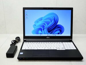 ☆第8世代☆富士通☆LIFEBOOK☆A579/B☆Core i5 1.60GHz/4GB/SSD256GB/Sマルチ/無線/Bluetooth/カメラ/Office/Windows 11 Pro☆１円☆