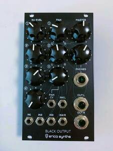 【完動美品・送料無料】Erica Synths Black Output V2 Eurorack Modular モジュラー Mixer 14hp