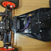 タミヤ ブリッツァービートル 1/10 ラジコン 電動RCカー モーター SANWA HVS-702 サーボ付き 2WD バギー 2駆 TAMIYA_画像7