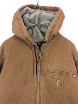 古着 Carhartt 裏ボア ブラウン ダック デトロイト ジャケット パーカー XL 古着_画像2