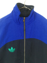 古着 90s adidas トレフォイル 刺しゅう メッシュ 切替 ナイロン ジャケット XL位 古着_画像2