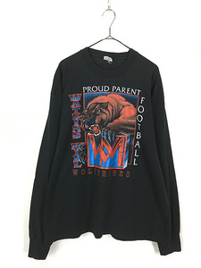 古着 90s Watkins Mill Wolverines ウルヴァリンズ カレッジ アメフト 長袖 Tシャツ ロンT XL位 古着