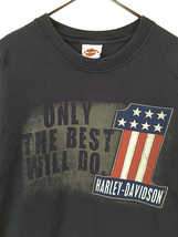 古着 10s USA製 HARLEY DAVIDSON 「No1」 ロゴ 4面 プリント 長袖 Tシャツ ロンT XL 古着_画像2