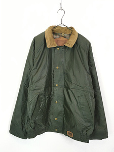 古着 80s USA製 WoolRich 光沢 コットン ナイロン シェル 比翼 パデッド ハンティング ジャケット オリーブ M