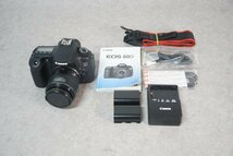 [QS][G966110] Canon キャノン EOS 60D デジタル一眼レフカメラ EF 50mm 1:2.5 レンズ バッテリー/チャージャー/説明書 等付属_画像1
