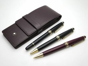 1000円スタート 万年筆/ボールペン/シャーペン 3点まとめ MONTBLANC モンブラン マイスターシュテュック ブラック/ボルドー 10 G60002