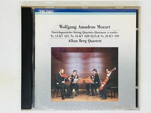 即決CD MOZART String Quartet No.15 16 20 Alban Berg Quartett 弦楽四重奏曲 国内盤 20P2-2795 TELDEC M04