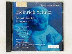 即決CD 英盤 Heinrich Schutz / Musikalische Exequien / The Sixteen / Christophers COR16036 イギリス盤 Z32