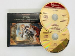 即決2CD 英盤 MONTEVERDI / SECOND VESPERS / THE SIXTEEN / HARRY CHRISTOPHERS / イギリス盤 I06