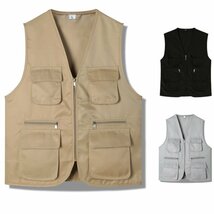 ワーク ベスト work vest ユニホーム ベスト ブラック（黒）サイズ L_画像2