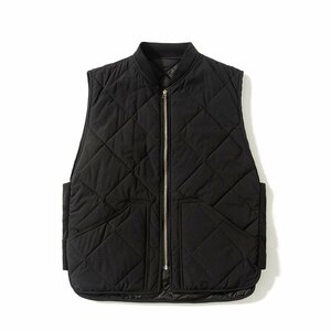 新品 ダイヤモンド キルティング ベスト Diamond Quilted vest ワーク ベスト ブラック（黒）サイズ L