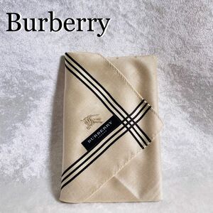 BURBERRY バーバリー ハンカチ チーフ チェック 綿100% コットン100% 日本製