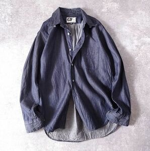 ENGINEERED GARMENTS engineered garments tab цвет рубашка с длинным рукавом индиго хлопок длинный рукав USA производства платье мужской (XS) *o-680