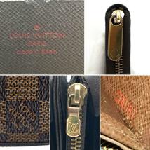 ルイヴィトン ダミエ エヌベ ジッピーウォレット ラウンドファスナー 長財布 カード入れ×8 Louis Vuitton N60015 スペイン製 男女兼用_画像6