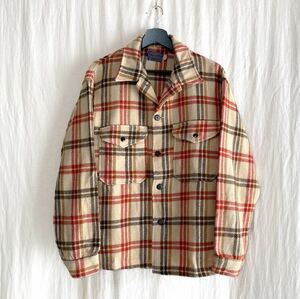 60s PENDLETON ペンドルトン チェック柄 ボックス シャツ M ネルシャツ ビンテージ 40s 50s