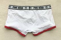 PINK HERO ピンクヒーロー ボクサーパンツ ＬＬサイズ ローライズ ホワイト 綿95％ 難あり 変色有り_画像2