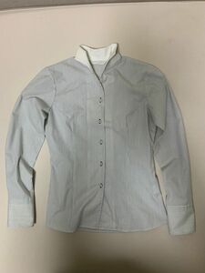 f male&co スタンドカラーストライプシャツ ブラウス