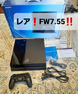 FW7.55 レア　PS4　CUH-1100a　500GB 本体一式　送料無料 　動作品　SONY PlayStation4 ジェットブラック　a