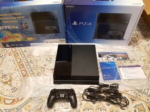 美品　PS4　CUHJ-10002 CUH-1000a　500GB 本体一式　FIFA14同封版　送料無料 　動作品　SONY PlayStation4 ジェットブラック　