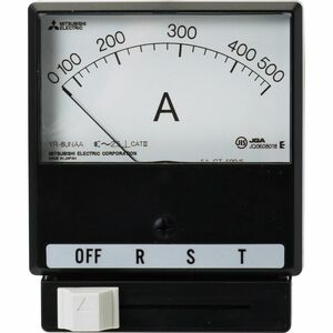 機械式指示計器 交流電流計 角形計器 YR-8UNAA B 0-500A 500/5A