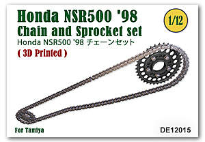 ３Ｄプリンターチェーン タミヤ 1/12 Honda NSR500'98用 Fat Frog製　オートバイ