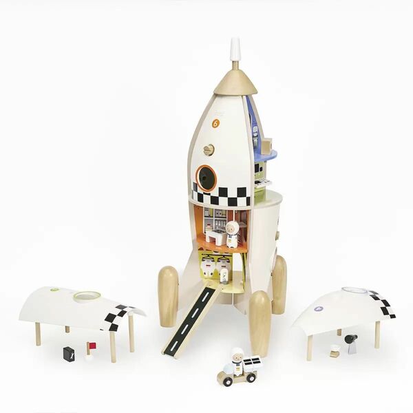 Classic WORLD 53055 組み立てロケット　プレイロケットセット　高さ約70cm 木のおもちゃ