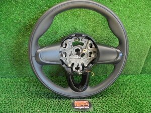 8EW3008 RA4)) BMW ミニ DBA-XM15 2014年 F56 クーパー 純正 レザーステアリングホイール