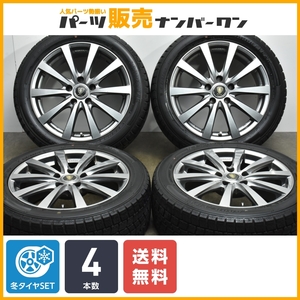 【良好品】ユーロスピード 17in 7J +40 PCD114.3 グッドイヤー アイスナビ7 215/50R17 SAI プリウスα オデッセイ リーフ MAZDA3 WRX S4