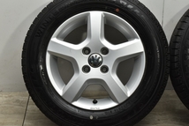 【バリ溝】VW アップ 純正OP ASPEN 14in 5J +35 PCD100 ダンロップ ウインターマックス03 WM03 165/70R14 フォルクスワーゲン up!_画像4