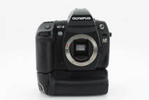 ★Top condition 美級品★ OLYMPUS オリンパス E-3 パワーバッテリーホルダー HLD-4 ボディバッテリー蓋 純正バッテリー2個付き_画像3