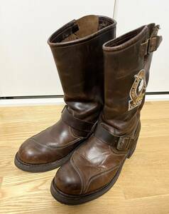 [SENDRA] обычная цена 47,250 STEEL MD TANG 3565 индеец вышивка steel tu кожа engineer boots 7.5 Brown sen гонг 