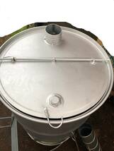 焼却器　ドラム缶　耐熱ペンキ　下部補強筋　溶接　灰かき棒　２００リットル_画像4