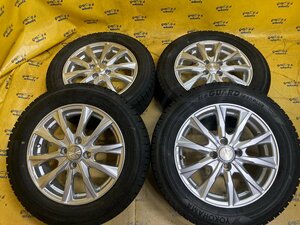 K-857☆185/65R15 YOKOHAMA ice GUARD iG50PLUS 2019年製☆JOKER 15x5.5J+42 4/100☆スタッドレス☆アクア ノート フリード デミオ☆バリ溝