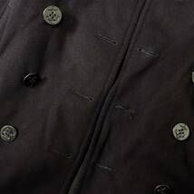 [40程度] 30s 40s US NAVY 10ボタン Pコート 刺繍タグ メルトン ウール 海軍 Military ミリタリー セーラー ビンテージ vintage _画像9