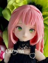 【Carmina】カスタムヘッド　ピュアニーモ用ヘッド2（ホワイト）髪色ピンク_画像1