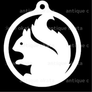 リス スクワーズ squirrel オーナメント ロゴ シンボル エンブレム ステッカー 縦横8cm以内 マルチ カラー
