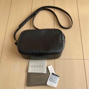 グッチ GUCCI マイクログッチシマ レザー ブラック